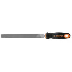 TRUPER - Lima Plana Bastarda de 8 Pulgadas Mango Comfort Grip