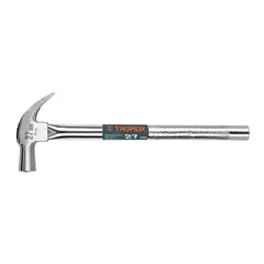 TRUPER - Martillo Tubular Pulido de 16 Oz Uña Curva Antiderrapante