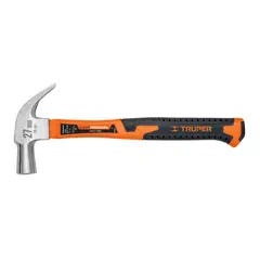 TRUPER - Martillo Pulido de 16 Oz con Mango Fibra de Vidrio Uña Curva
