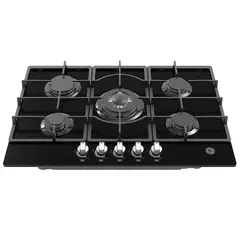 GENERAL ELECTRIC - Estufa Empotrable 5 Quemadores Gas Natural 86x51 cm Negro