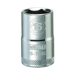 DEWALT - Dado de 6 Puntos de 16 mm con Mando de 1/2
