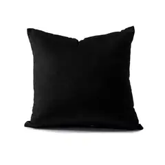 BANZAY - Cojín Decorativo Cuadrado En Tela - Negro
