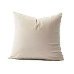 BANZAY - Funda para Cojín Decorativo Cuadrado En Tela - Marfil