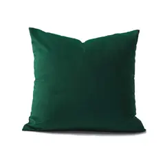 BANZAY - Funda para Cojín Decorativo Cuadrado En Tela - Verde Esmeralda