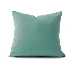 BANZAY - Funda para Cojín Decorativo Cuadrado En Tela - Menta