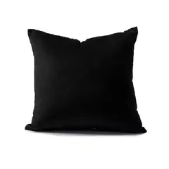 BANZAY - Funda para Cojín Decorativo Cuadrado En Tela - Negro