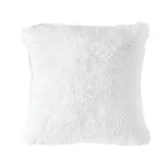 BANZAY - Funda para Cojín Peludo Blanco