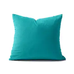 BANZAY - Cojín Decorativo Cuadrado En Tela - Turquesa
