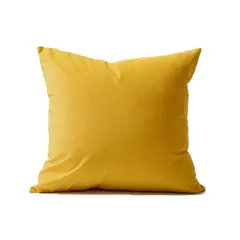 BANZAY - Cojín Decorativo Cuadrado En Tela - Amarillo