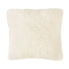 BANZAY - Funda Para Cojín Peludo Marfil