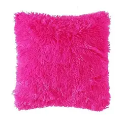 BANZAY - Funda para Cojín Peludo Fucsia