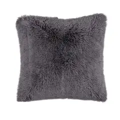 BANZAY - Funda para Cojín Peludo Gris Oscuro