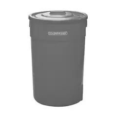COLEMPAQUES - Caneca Cilíndrica 208 Litros Tapa Plana Gris