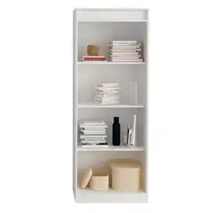 BONNO - Biblioteca Oficina Burdeos 160.5x60x36.5 Blanco