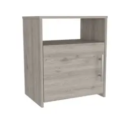 VIRTUAL MUEBLES - Mesa de Noche Brail 58x50x34cm Humo