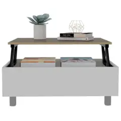 VIRTUAL MUEBLES - Mesa de Centro Albar 29x80x54cm Blanco