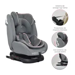 PRIORI - Silla Carro Bebé First Plus 360° Gris Rosa