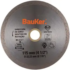 BAUKER - Disco diamantado continuo 4-1/2 pulgada 21WH15D