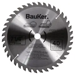 BAUKER - Disco para madera 7-1/4 pulgada 40 dientes B725A40