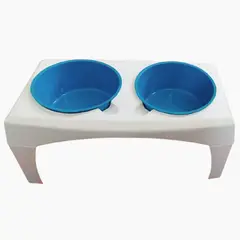 INTERPET - Comedero Para Perro Elevado Plástico Bicolor