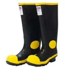 DQ - Bota Pvc Ingeniero Negro/Amarillo _ Btcat36