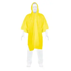TRUPER - Poncho Impermeable Amarillo De Pvc Con Broches. Grueso