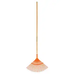 TRUPER - Rastrillo Metálico para Jardín Con Mango Cabeza de 46 cm