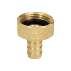TRUPER - Acople Roscado de Latón Sólido de 3/4" Hembra Espiga 1/2"