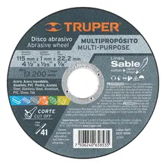 TRUPER - Disco Corte Extrafino Multipropósito de 4.1/2''