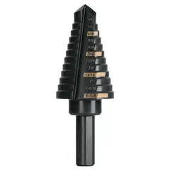 TRUPER - Broca Escalonada 7/16'' a 1.1/8'' 12 Escalones Óxido Negro