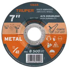 TRUPER - Disco Corte de Metal de 7'' Uso General