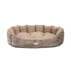 GUAMBA - Cama Mascota París Taupé para Perro Mediano 70 x 60 x 20 cm