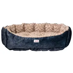 GUAMBA - Cama Mascota París Azul para Perro Mediano 70 x 60 x 20 cm