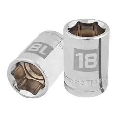 TRUPER - Copa Estándar 18 mm de 6 Puntas Cuadrante de 1/2 Pulgada