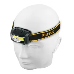 PRETUL - Linterna de Cabeza Frontal 14 M de Pilas IpX 2 3 Funciones 100 Lúmenes