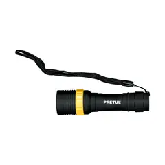 PRETUL - Linterna de Mano Luz Ajustable 80 Metros 40 Lúmenes