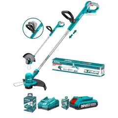TOTAL - Guadaña Inalámbrica 20 V + 2 Ah Batería + Cargador