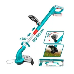 TOTAL - Guadaña Inalámbrica 20 V + 2 Ah Batería + Cargador