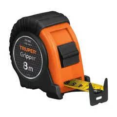 TRUPER - Flexómetro Gripper de 8 Metros Antimpacto Uso Profesional 15389