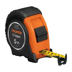 TRUPER - Flexómetro Gripper de 5 Metros Antimpacto Uso Profesional 15388