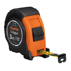 TRUPER - Flexómetro Gripper de 3 Metros Antimpacto Uso Profesional 14577