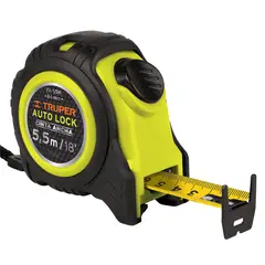 TRUPER - Flexómetro Auto Lock de 5.5 m Antimpacto Uso Profesional