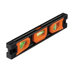 TRUPER - Nivel Torpedo Magnético de 10 Pulgadas 25 cm Ranura V para Tubos