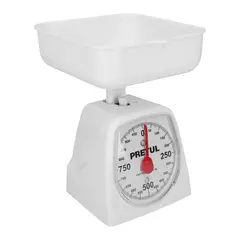 PRETUL - Báscula o Gramera Mecánica Plástica de 1 kg Incluye Charola