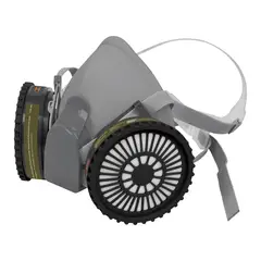 TRUPER - Máscara Profesional Media Cara Con 2 Filtros para Gas