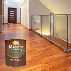 PINTUCO - Barniz Interior Para Piso Madera Componente A Brillante Vitriflex 1/4 Galón