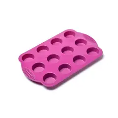 PRESS - Molde Silicona Mini Ponqué x12 Und 30x19.5x2 cm 77307 Fucsia