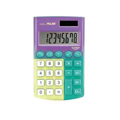 SUNSET - Calculadora 8 Dig Pocket Turq-amarillo. Milan