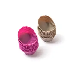 PRESS - Capacillos Silicona para Mini Muffin Setx24 Und 77232 Fucsia/beige