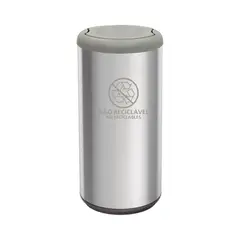 TRAMONTINA - Basurero Papelera Piemonte en Acero Inoxidable 304 Tapa Basculante Gris 40Lts